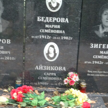 Бедерова Мария Семёновна  Айзикова Сарра Семёновна